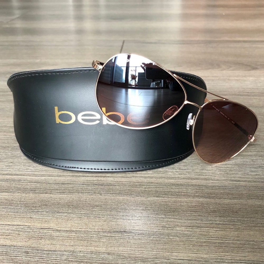 Bebe rose gold "Ignitor" aviator sunglasses